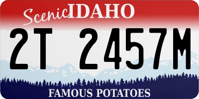 ID license plate 2T2457M
