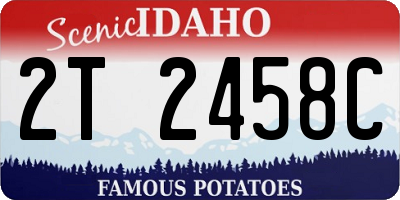 ID license plate 2T2458C