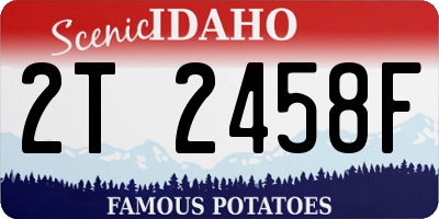 ID license plate 2T2458F