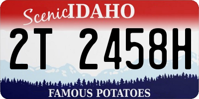 ID license plate 2T2458H