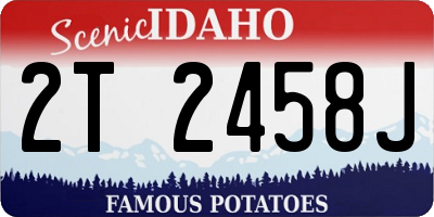 ID license plate 2T2458J