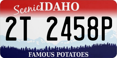 ID license plate 2T2458P