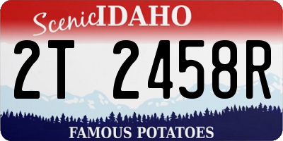 ID license plate 2T2458R