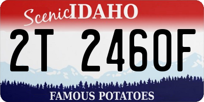 ID license plate 2T2460F