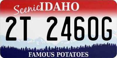 ID license plate 2T2460G