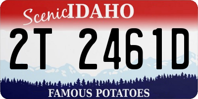 ID license plate 2T2461D