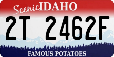 ID license plate 2T2462F