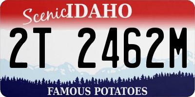 ID license plate 2T2462M