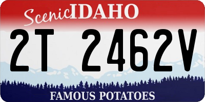 ID license plate 2T2462V