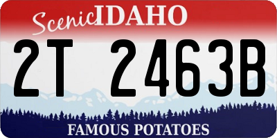 ID license plate 2T2463B