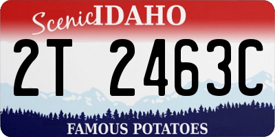ID license plate 2T2463C