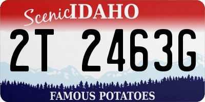 ID license plate 2T2463G