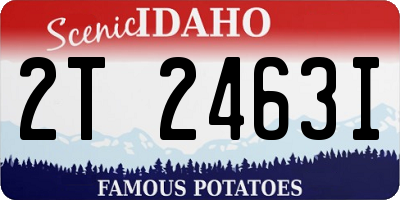 ID license plate 2T2463I
