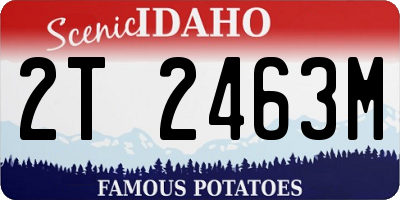 ID license plate 2T2463M
