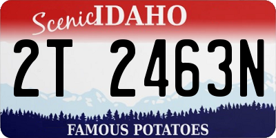 ID license plate 2T2463N