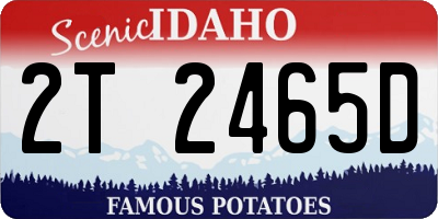 ID license plate 2T2465D