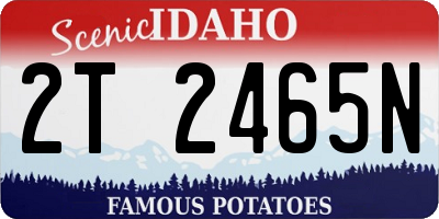 ID license plate 2T2465N