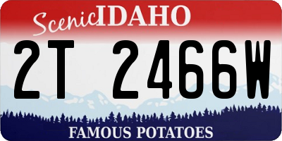 ID license plate 2T2466W