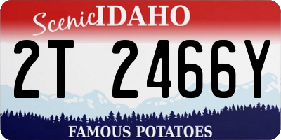 ID license plate 2T2466Y