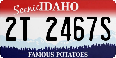 ID license plate 2T2467S