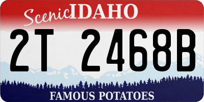 ID license plate 2T2468B