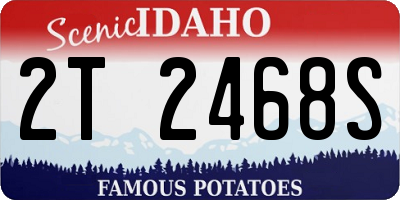 ID license plate 2T2468S