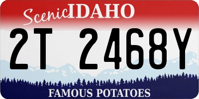 ID license plate 2T2468Y