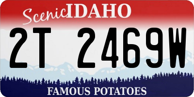 ID license plate 2T2469W