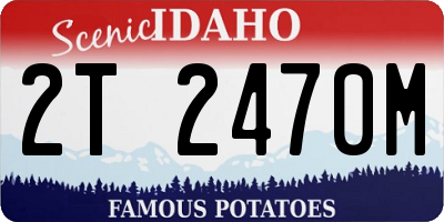 ID license plate 2T2470M
