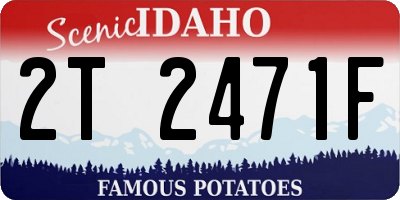 ID license plate 2T2471F