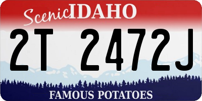 ID license plate 2T2472J