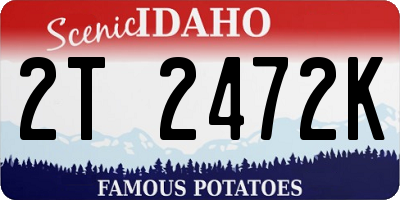 ID license plate 2T2472K