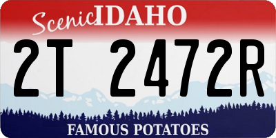 ID license plate 2T2472R