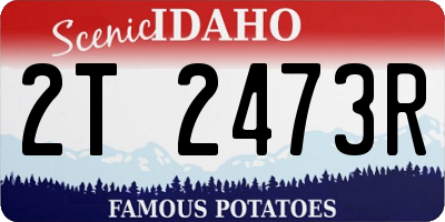 ID license plate 2T2473R