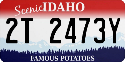 ID license plate 2T2473Y