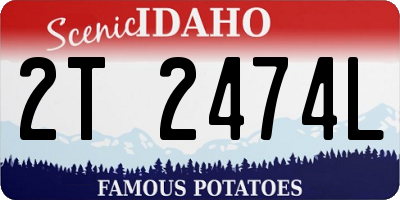 ID license plate 2T2474L