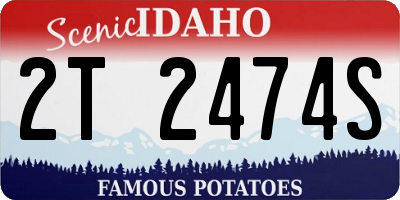 ID license plate 2T2474S
