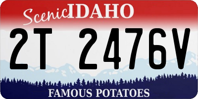 ID license plate 2T2476V