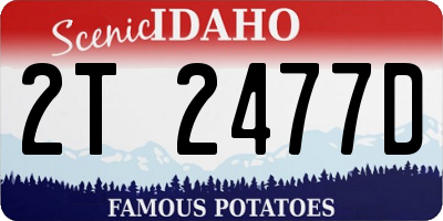 ID license plate 2T2477D