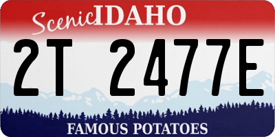 ID license plate 2T2477E