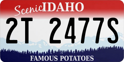 ID license plate 2T2477S