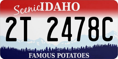 ID license plate 2T2478C