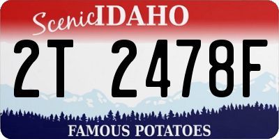 ID license plate 2T2478F