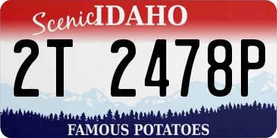 ID license plate 2T2478P