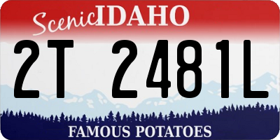 ID license plate 2T2481L