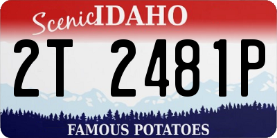 ID license plate 2T2481P