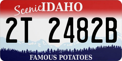 ID license plate 2T2482B