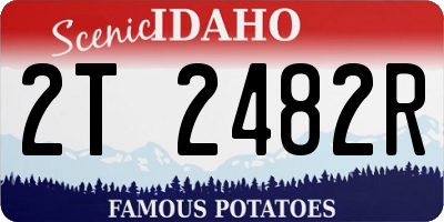 ID license plate 2T2482R