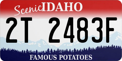 ID license plate 2T2483F