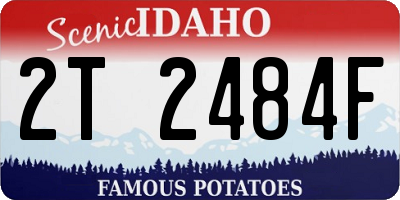 ID license plate 2T2484F